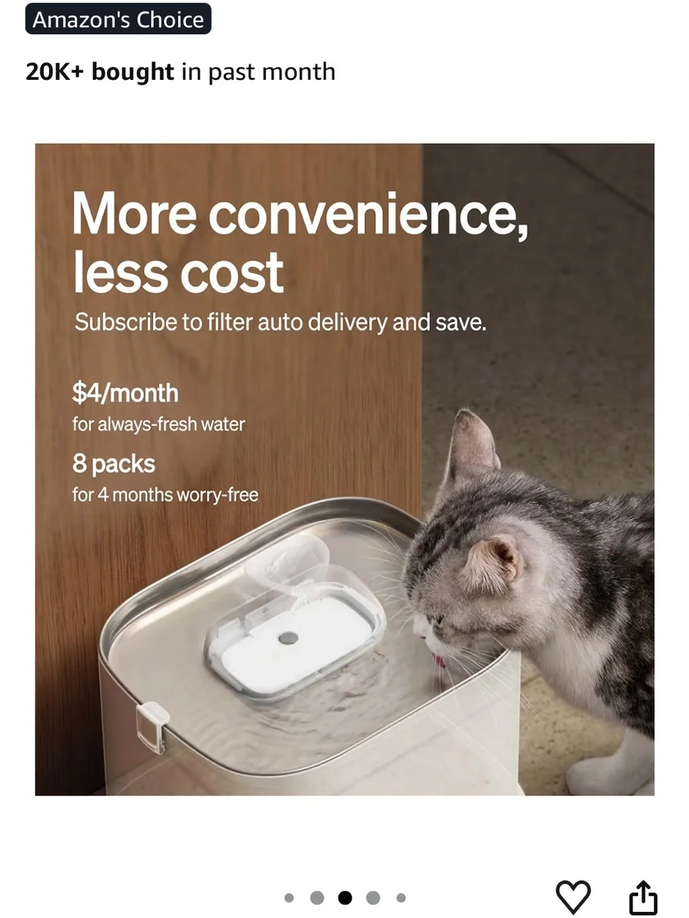 PETLIBRO Replacement Filters for Dockstream Cat Water Fountain – 7 Count